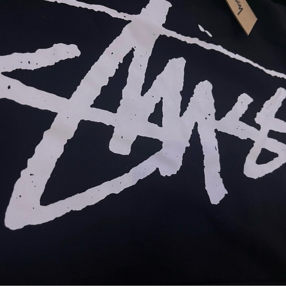 Stussy Black and White Logo Hoodie - Picture 3 of 3